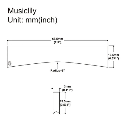 Musiclily Ultra Full Solid Brass Fret Press Caul Insert for Acoustic Electric Guitar Bass