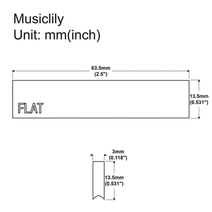 Musiclily Ultra Flat Full Solid Brass Fret Press Caul Insert for Acoustic Electric Guitar Bass