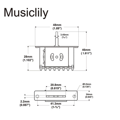 Alpha 3-Way Pickup Selector Blade Switch for Imported Tele Style Electric Guitar
