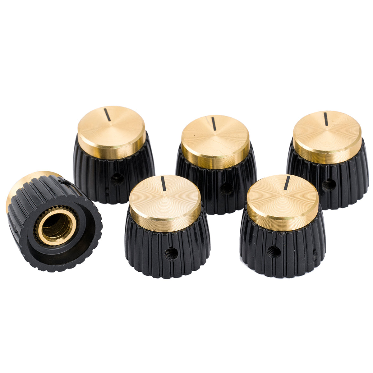 Musiclily Pro Universal Amp Amplifier Push-on Knobs with Set Screw for All Potentiometers Marshall Amplifiers