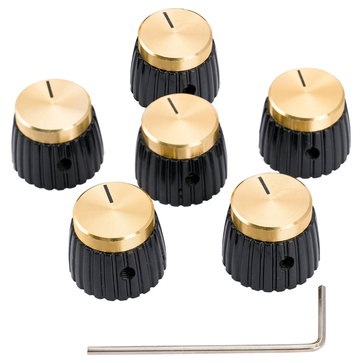 Musiclily Pro Universal Amp Amplifier Push-on Knobs with Set Screw for All Potentiometers Marshall Amplifiers