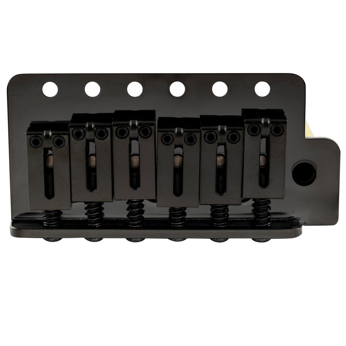 Musiclily Ultra BV007 52.5mm(2-1/16 inch) Standard 6-Screw ST Tremolo Bridge with Modern Brass Saddles 36mm Solid Brass Block Push-In Arm for Strat Style Electric Guitar