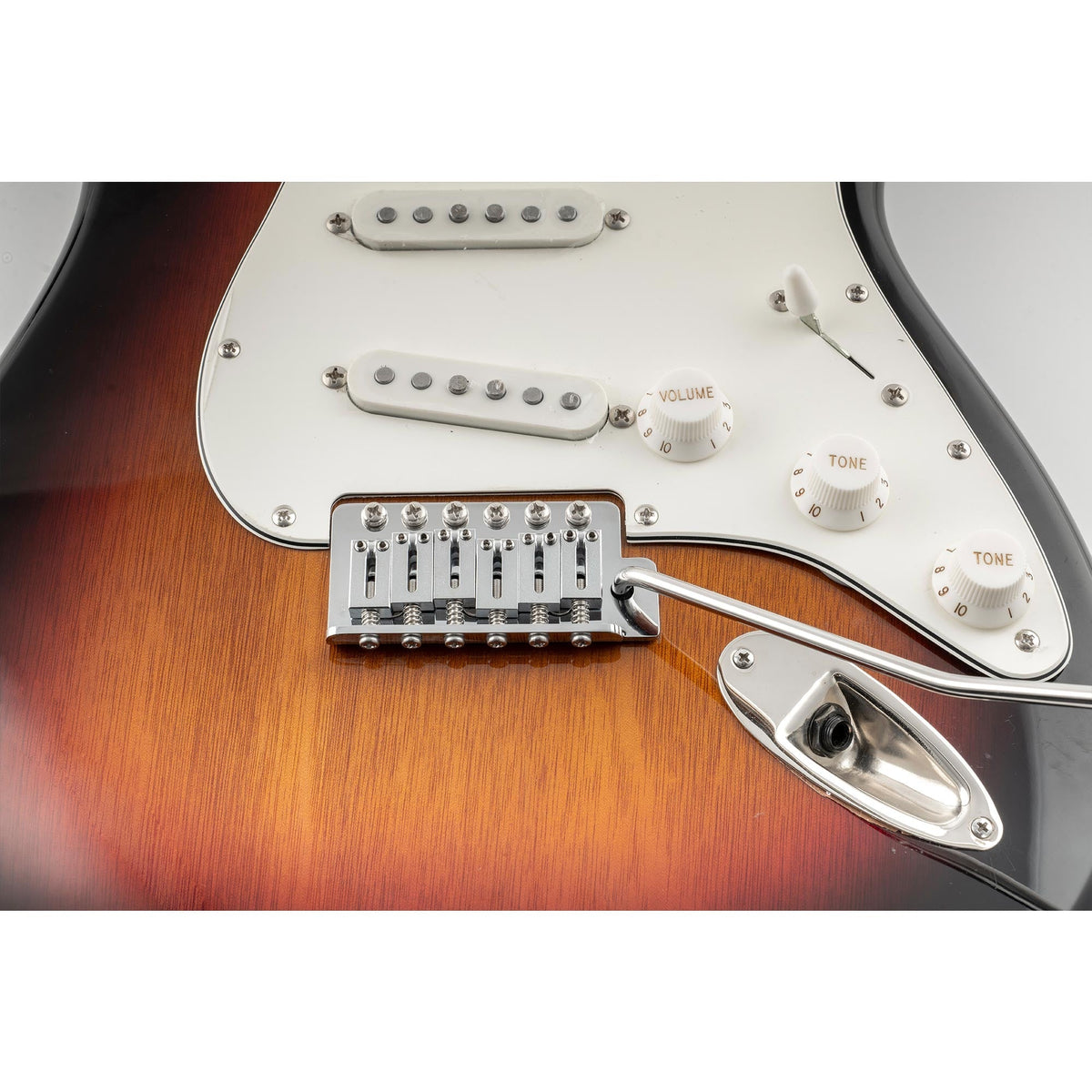 Musiclily Ultra BV007 52.5mm(2-1/16 inch) Standard 6-Screw ST Tremolo Bridge with Modern Brass Saddles 36mm Solid Brass Block Push-In Arm for Strat Style Electric Guitar