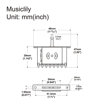 Musiclily Pro 5-Way Pickup Selector Blade Switch for Imported Strat Style Electric Guitar