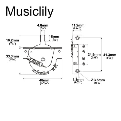 CRL 3-Way Pickup Selector Blade Switch for Tele Style Electric Guitar