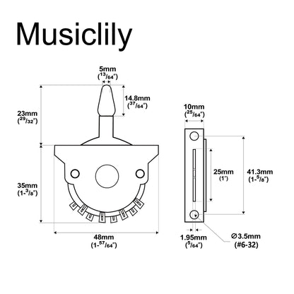 Musiclily Pro 5-Way Pickup Selector Blade Switch for Strat Style Electric Guitar