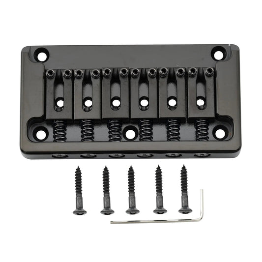 Musiclily Ultra BF001 Full Solid Brass 52.5mm(2-1/16 inch) String Spacing Non-tremolo Hardtail Bridge for 6 String Strat Tele Style Electric Guitar