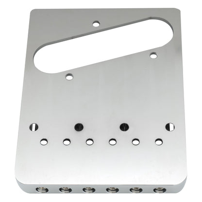 Musiclily Ultra BT004 54mm (2-1/8 inch) String Spacing Full Solid Brass Heavy Duty Asymmetric String-through-body Tele Style Electric Guitar Bridge