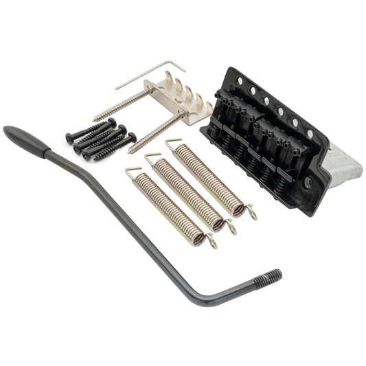 Musiclily Pro BV011 52.5mm 6-Screw Vintage Style Steel Bent Saddles Guitar Tremolo Bridge with 36mm Short Block for Squier Strat Style Electric Guitar