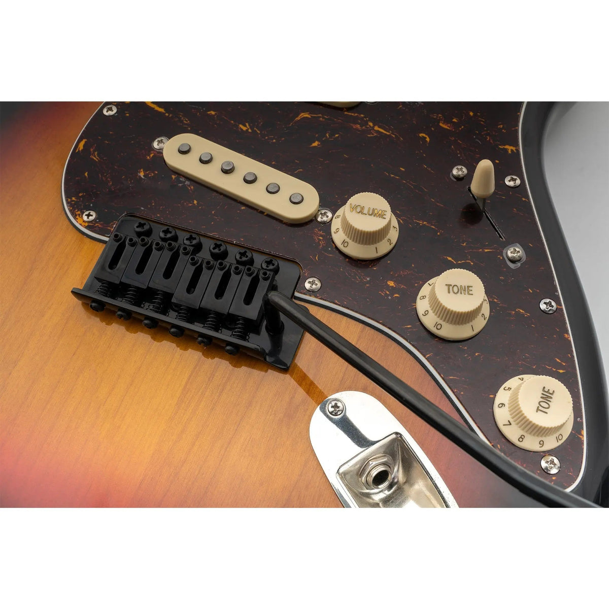 Musiclily Pro BV015 52.5mm 6-Screw Modern Style Saddles Guitar Tremolo Bridge with 36mm Solid Brass Block for Squier Strat Style Electric Guitar