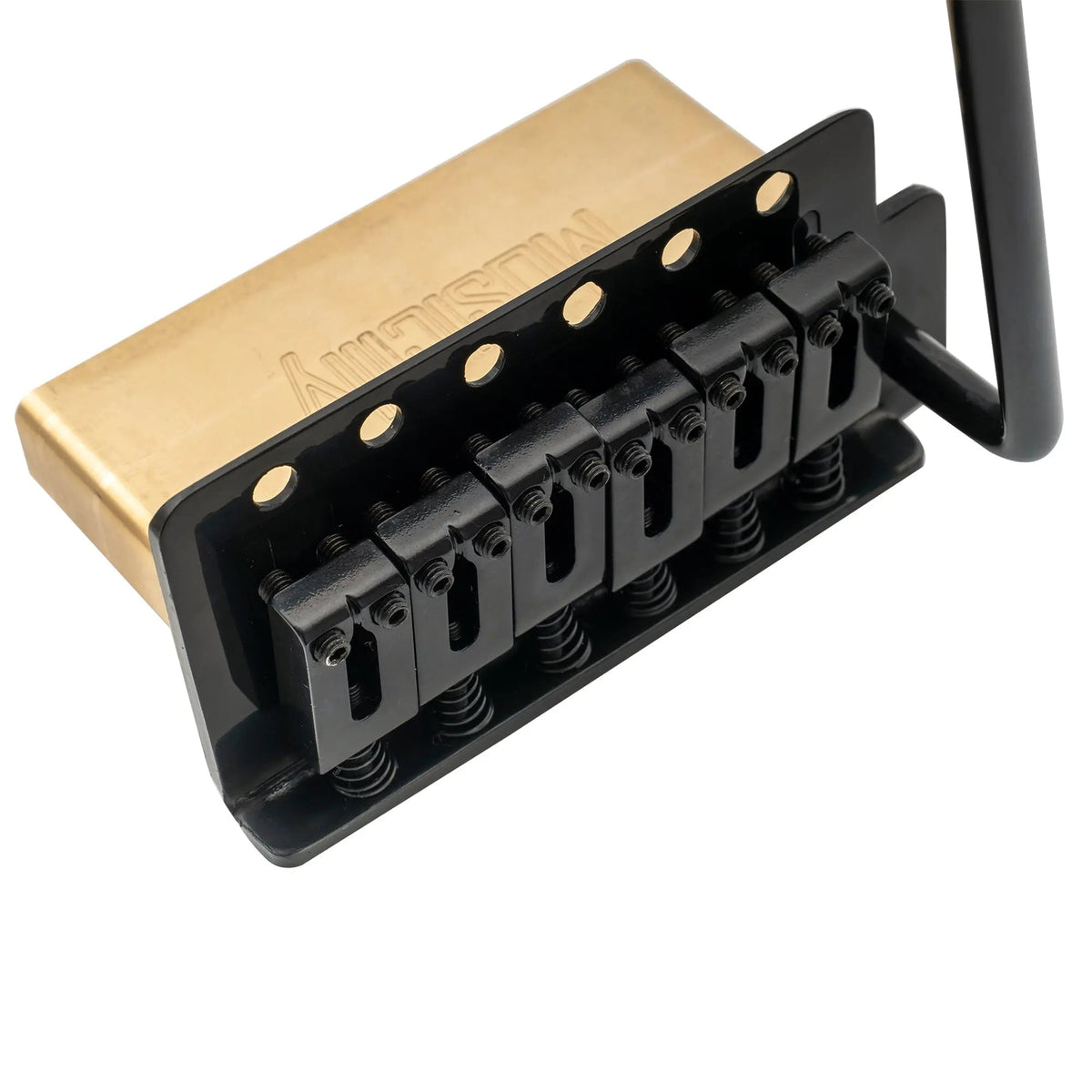 Musiclily Pro BV015 52.5mm 6-Screw Modern Style Saddles Guitar Tremolo Bridge with 36mm Solid Brass Block for Squier Strat Style Electric Guitar