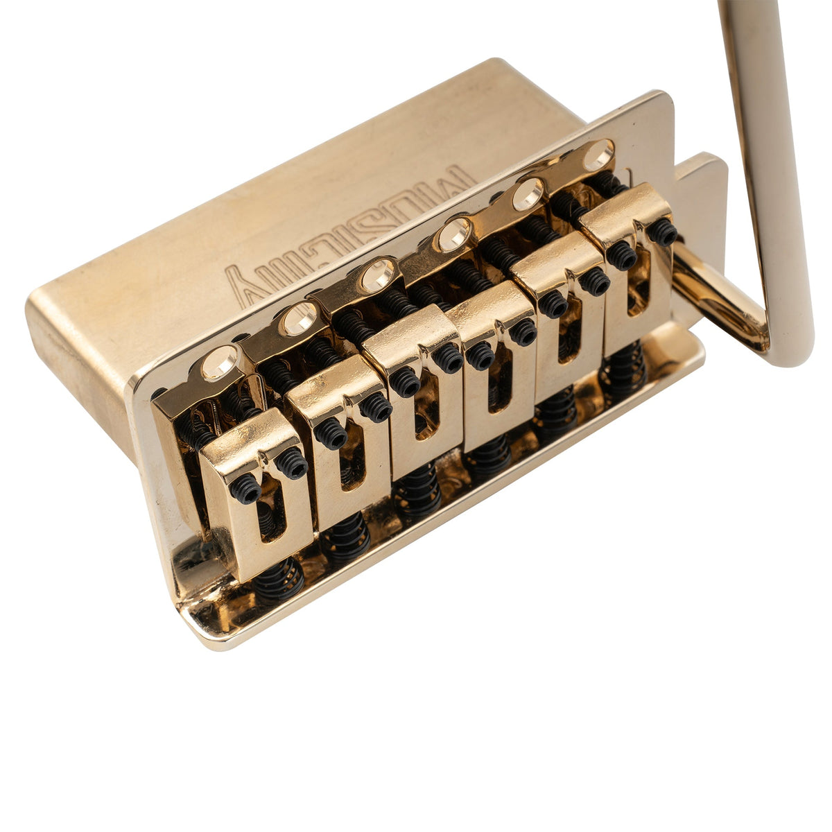 Musiclily Pro BV015 52.5mm 6-Screw Modern Style Saddles Guitar Tremolo Bridge with 36mm Solid Brass Block for Squier Strat Style Electric Guitar