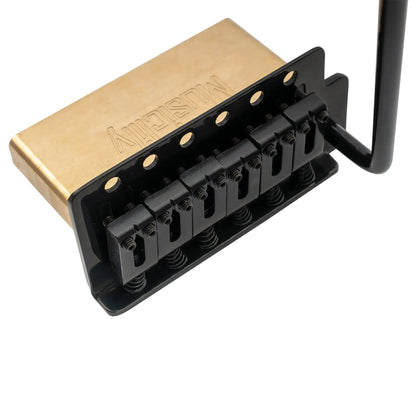 Musiclily Pro BV016 52.5mm 6-Screw Modern Style Saddles Guitar Tremolo Bridge with 40mm Solid Brass Block for Squier Strat Style Electric Guitar