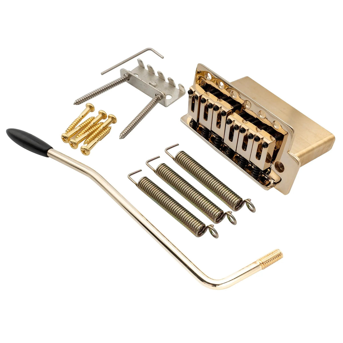 Musiclily Pro BV016 52.5mm 6-Screw Modern Style Saddles Guitar Tremolo Bridge with 40mm Solid Brass Block for Squier Strat Style Electric Guitar
