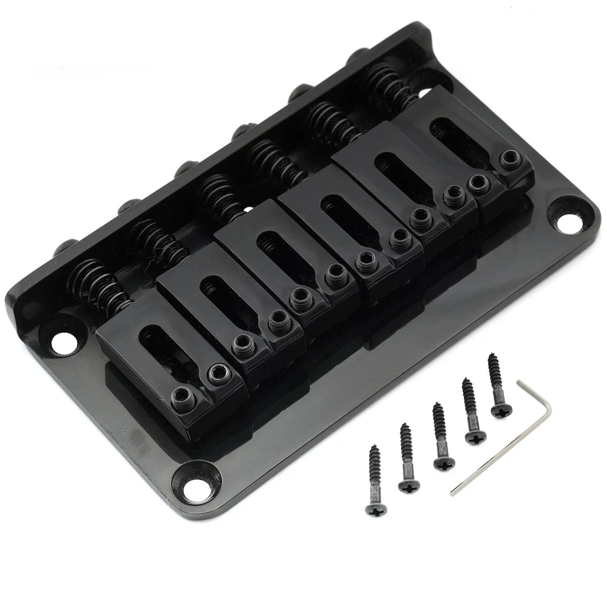 Musiclily Pro BF004 52.5mm(2-1/16 inch) Modern Hardtail Fixed Bridge for Strat Tele Style Electric Guitar