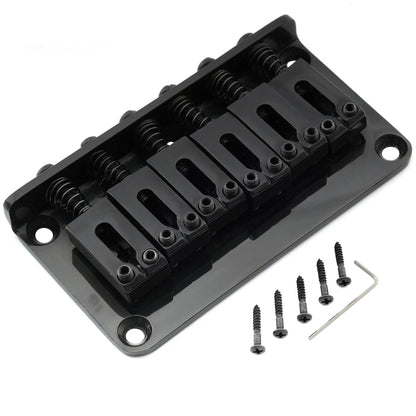 Musiclily Pro BF004 52.5mm(2-1/16 inch) Modern Hardtail Fixed Bridge for Strat Tele Style Electric Guitar