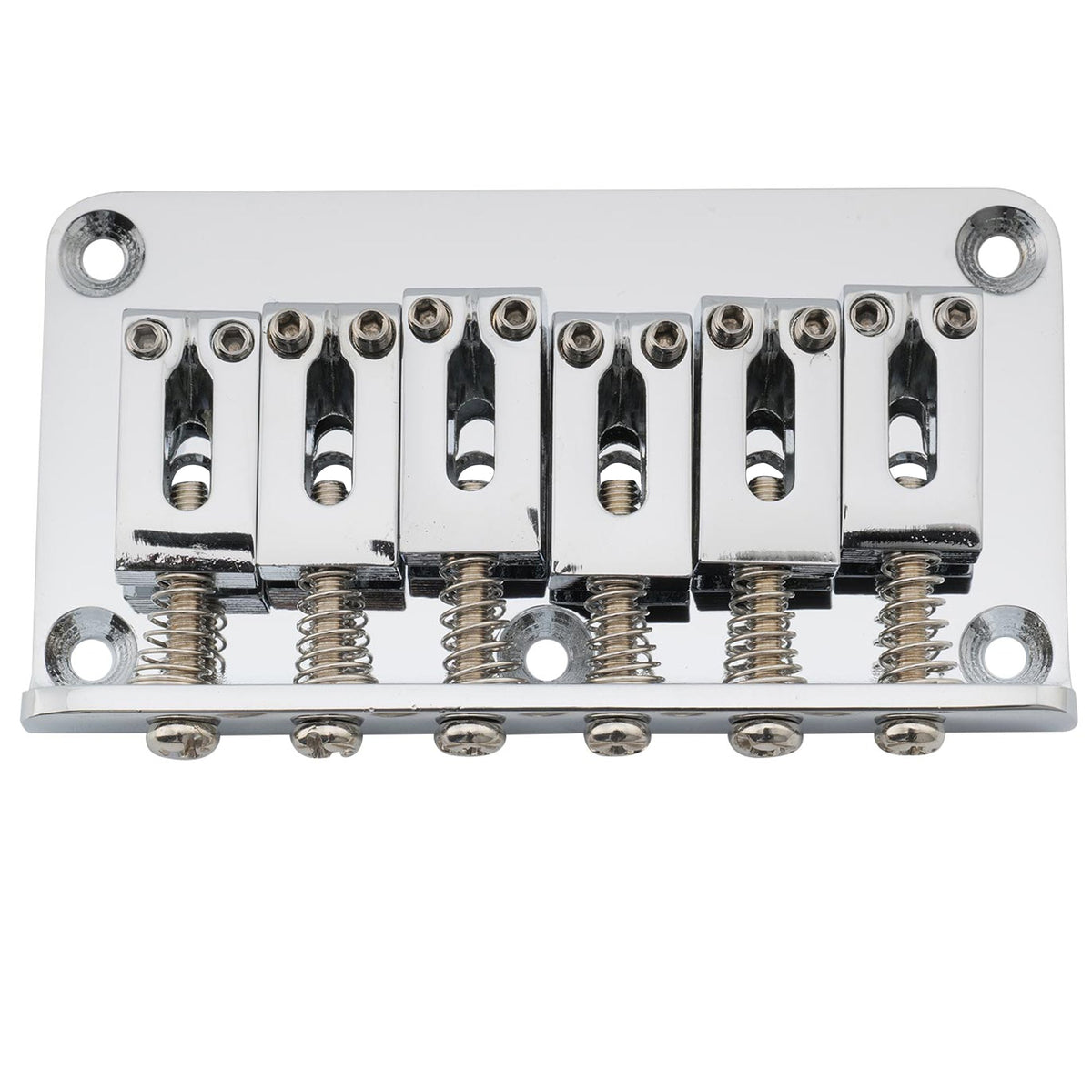 Musiclily Pro BF004 52.5mm(2-1/16 inch) Modern Hardtail Fixed Bridge for Strat Tele Style Electric Guitar