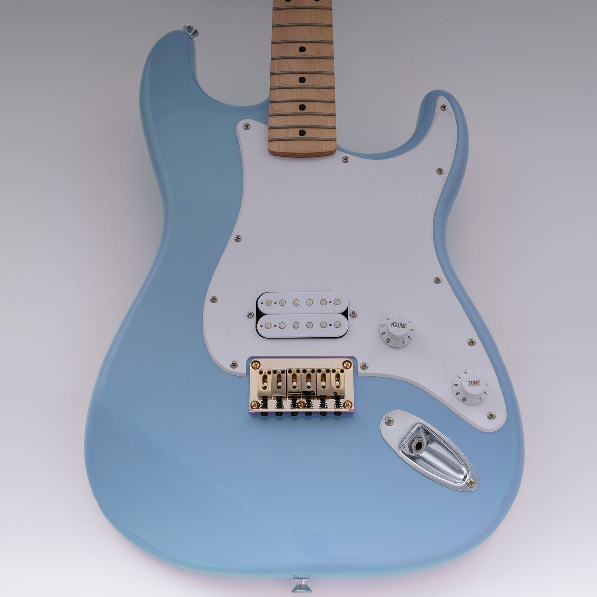 Musiclily Pro BF004 52.5mm(2-1/16 inch) Modern Hardtail Fixed Bridge for Strat Tele Style Electric Guitar