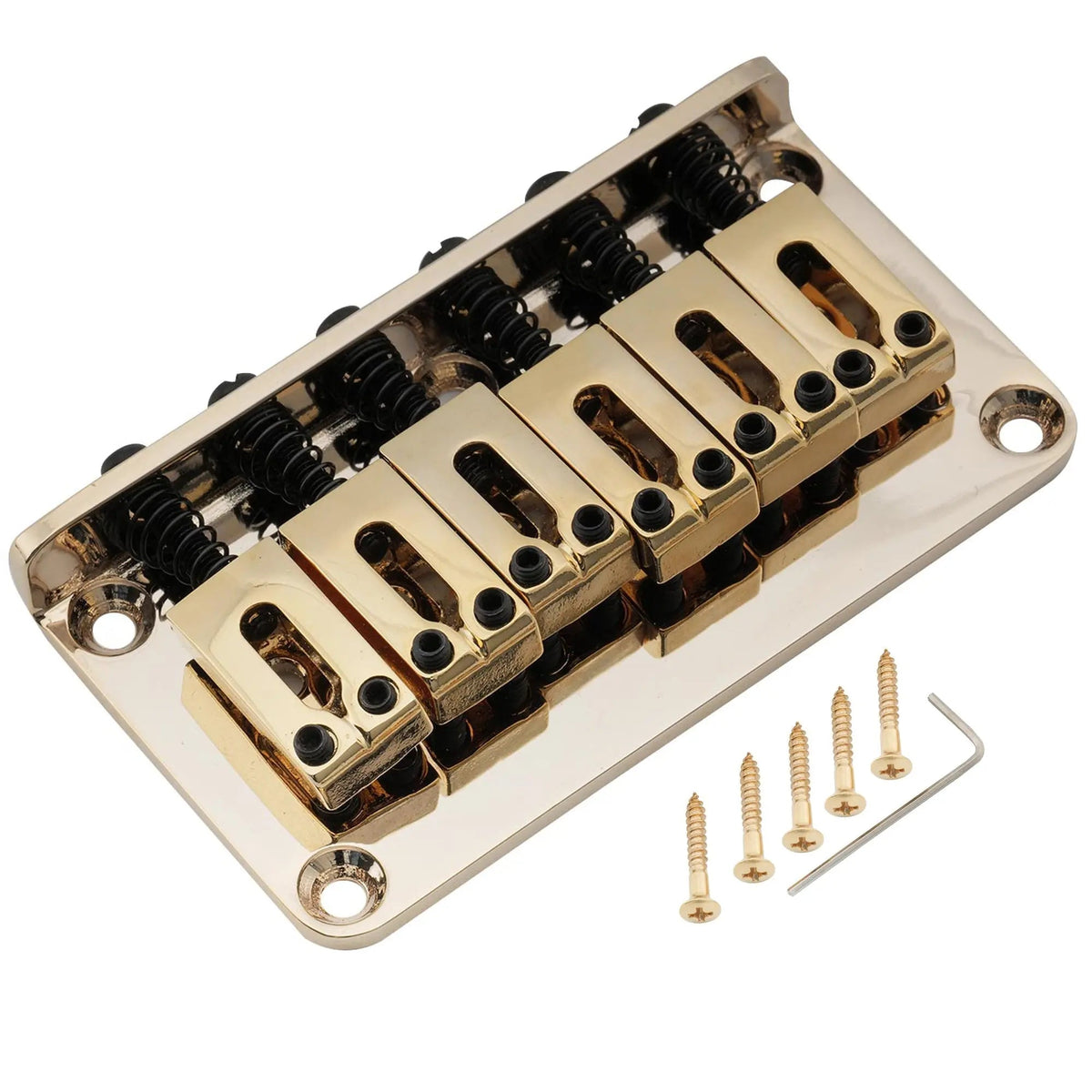 Musiclily Pro BF004 52.5mm(2-1/16 inch) Modern Hardtail Fixed Bridge for Strat Tele Style Electric Guitar