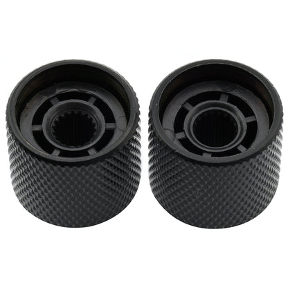 Musiclily Pro Coarse 18 Splines Steel Dome Push-on Control Knob 19mm for Imported Guitar Bass, Set of 2