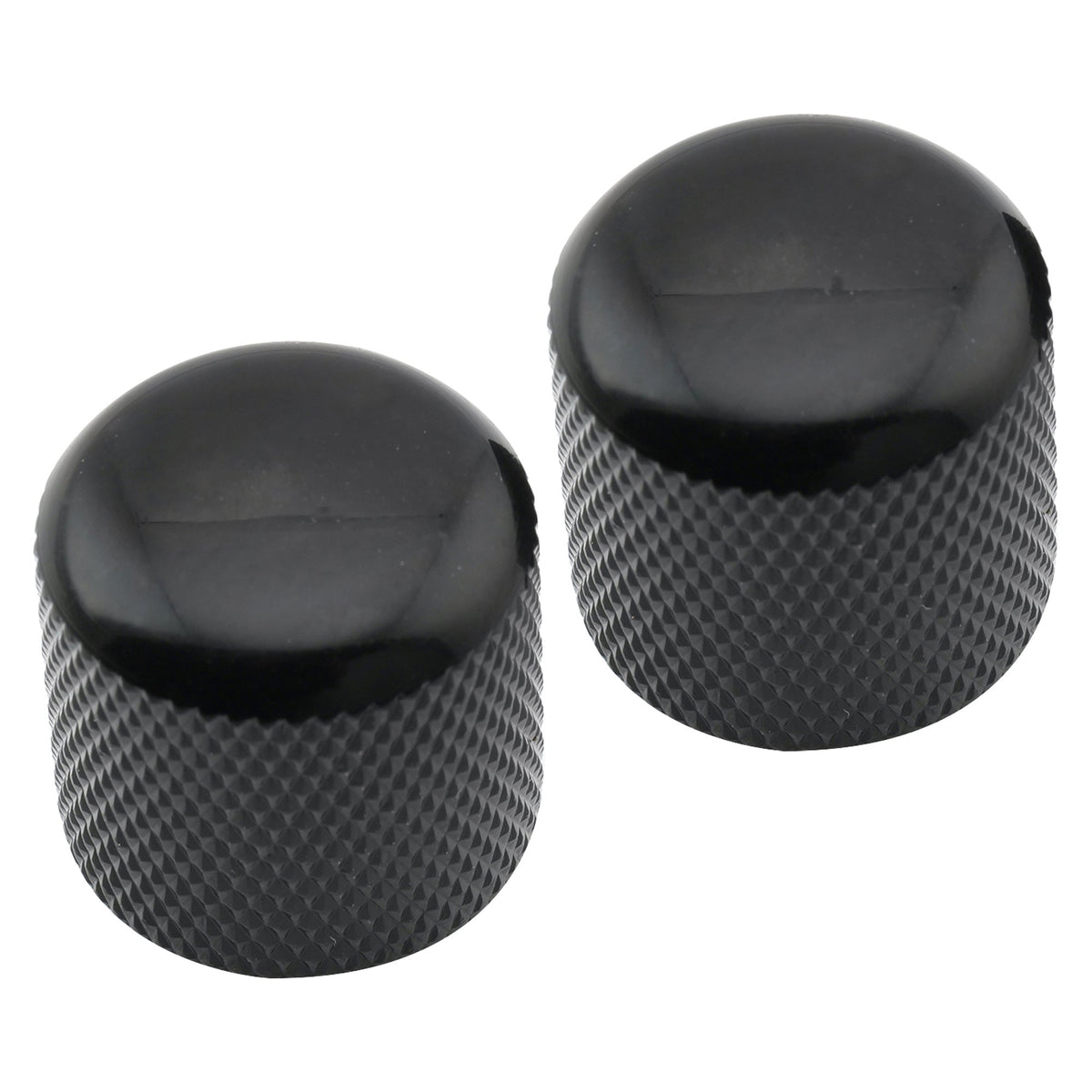 Musiclily Pro Coarse 18 Splines Steel Dome Push-on Control Knob 19mm for Imported Guitar Bass, Set of 2