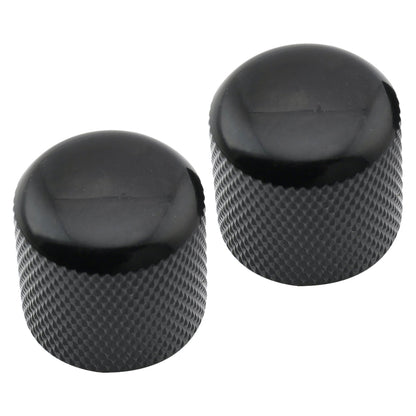 Musiclily Pro Coarse 18 Splines Steel Dome Push-on Control Knob 19mm for Imported Guitar Bass, Set of 2