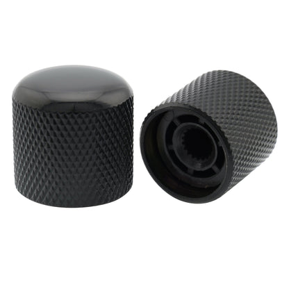 Musiclily Pro Coarse 18 Splines Steel Dome Push-on Control Knob 19mm for Imported Guitar Bass, Set of 2