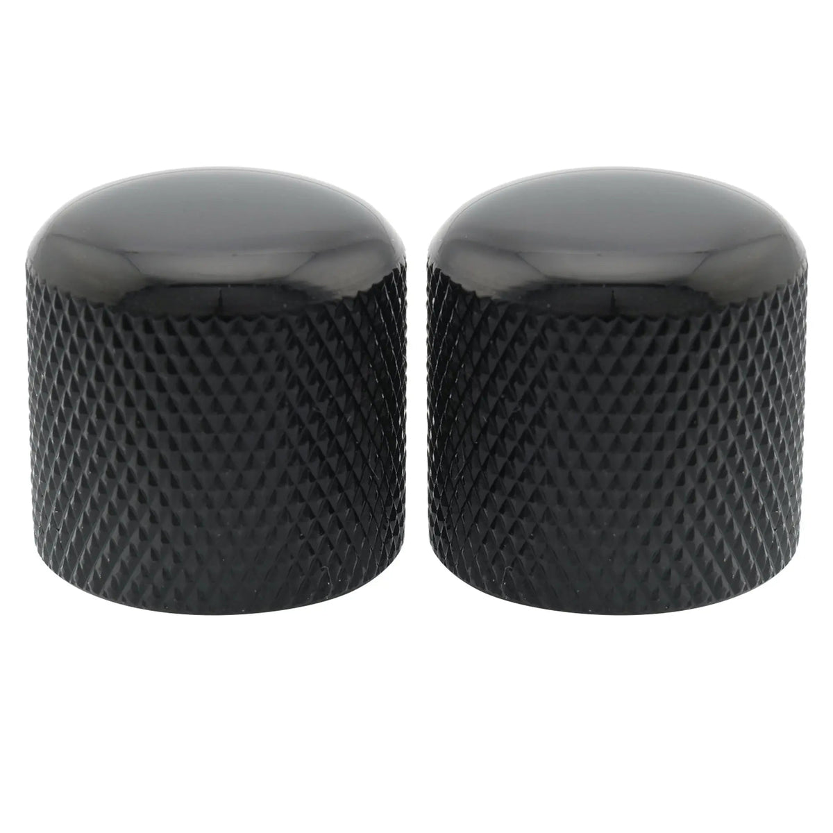 Musiclily Pro Coarse 18 Splines Steel Dome Push-on Control Knob 19mm for Imported Guitar Bass, Set of 2