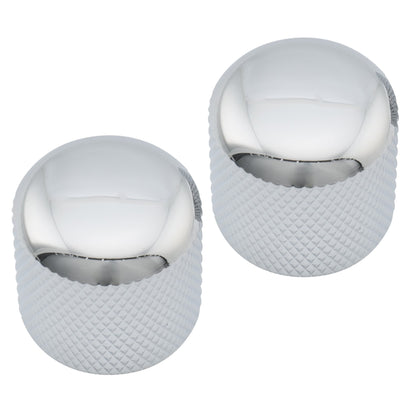 Musiclily Pro Coarse 18 Splines Steel Dome Push-on Control Knob 19mm for Imported Guitar Bass, Set of 2