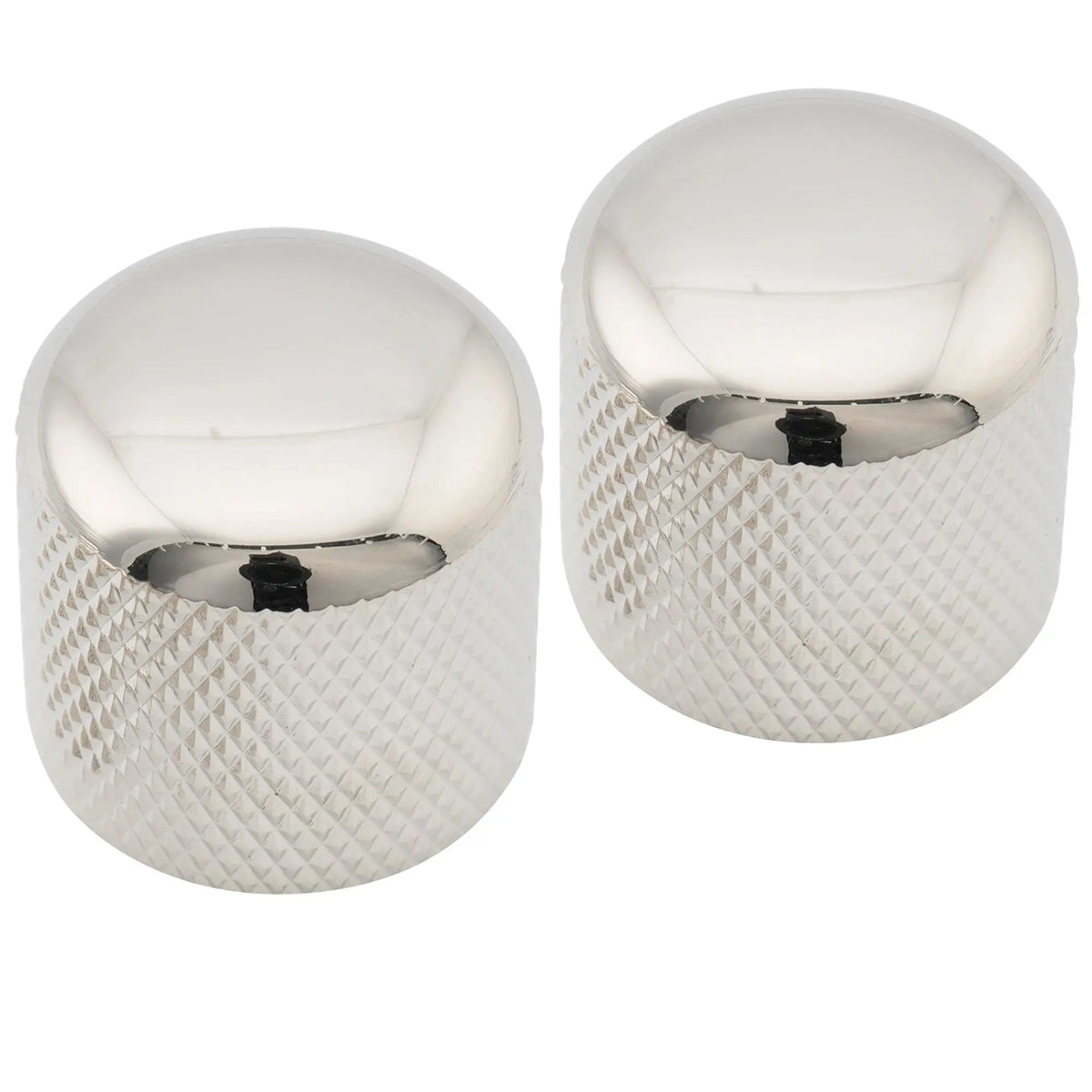 Musiclily Pro Coarse 18 Splines Steel Dome Push-on Control Knob 19mm for Imported Guitar Bass, Set of 2