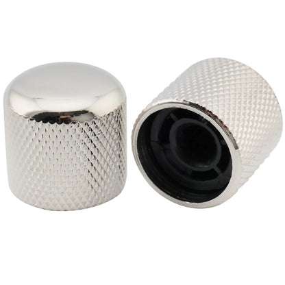 Musiclily Pro Coarse 18 Splines Steel Dome Push-on Control Knob 19mm for Imported Guitar Bass, Set of 2