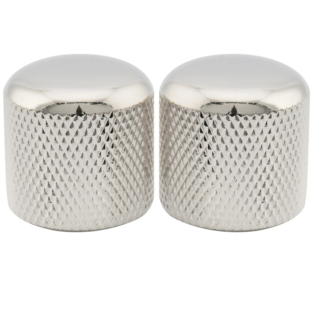 Musiclily Pro Coarse 18 Splines Steel Dome Push-on Control Knob 19mm for Imported Guitar Bass, Set of 2