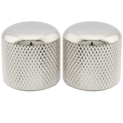 Musiclily Pro Coarse 18 Splines Steel Dome Push-on Control Knob 19mm for Imported Guitar Bass, Set of 2
