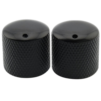Musiclily Pro Coarse 18 Splines Steel Dome Push-on Control Knob with Indicator Dot for Imported Guitar Bass, Set of 2