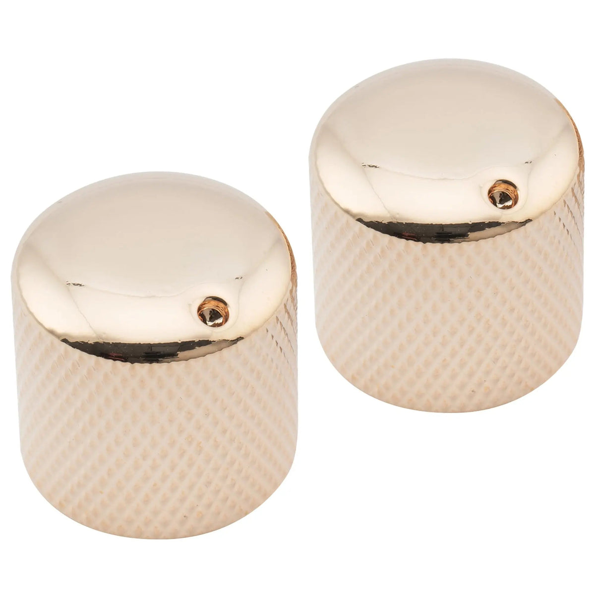 Musiclily Pro Coarse 18 Splines Steel Dome Push-on Control Knob with Indicator Dot for Imported Guitar Bass, Set of 2