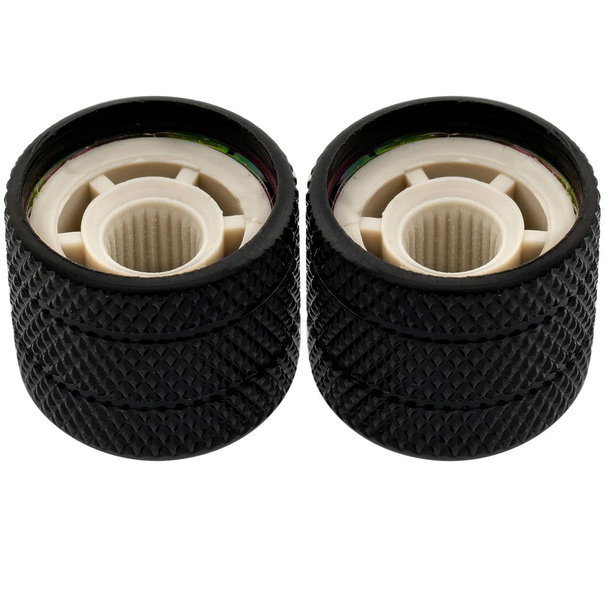 Musiclily Pro Fine 24 Splines Steel Dome Abalone Top Push-on Control Knob for USA Made Guitar Bass Potentiometers 18x16.5mm, Set of 2