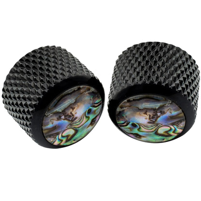 Musiclily Pro Fine 24 Splines Steel Dome Abalone Top Push-on Control Knob for USA Made Guitar Bass Potentiometers 19x16.5mm, Set of 2