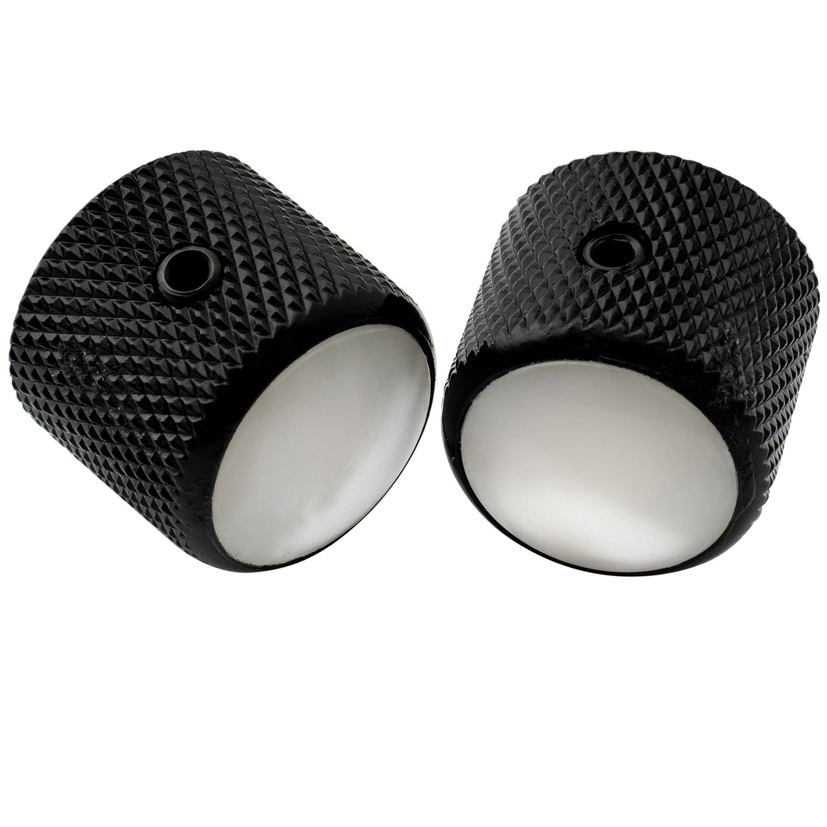 Musiclily Pro 1/4 Inch Steel Dome Mother-of-Pearl Top Universal Fitting Potentiometer Control Knob with Set Screw for Electric Guitar Bass, Set of 2