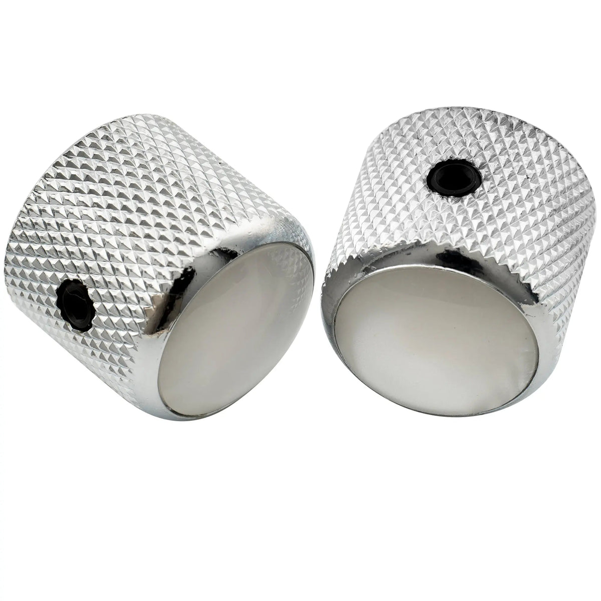 Musiclily Pro 1/4 Inch Steel Dome Mother-of-Pearl Top Universal Fitting Potentiometer Control Knob with Set Screw for Electric Guitar Bass, Set of 2