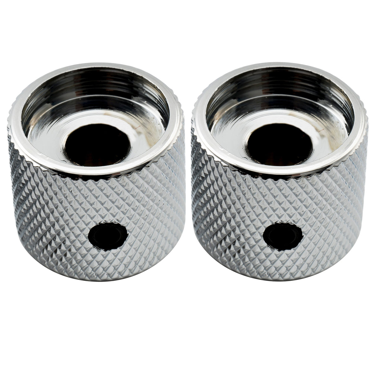 Musiclily Pro 1/4 Inch Steel Dome Abalone Top Universal Fitting Potentiometer Control Knob with Set Screw for Electric Guitar Bass, Set of 2