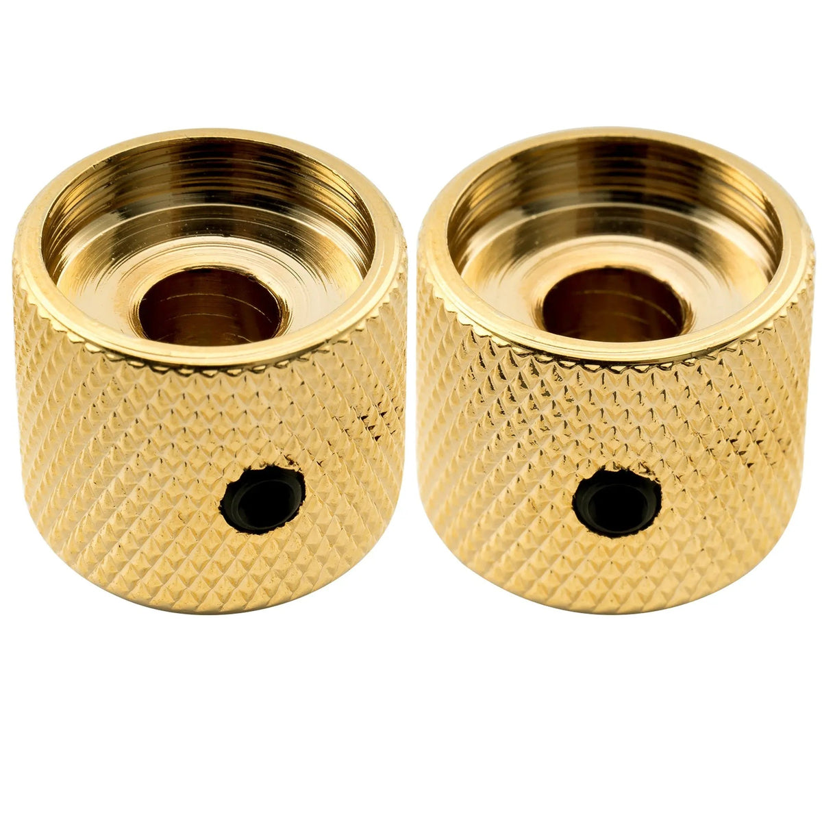 Musiclily Pro 1/4 Inch Steel Dome Abalone Top Universal Fitting Potentiometer Control Knob with Set Screw for Electric Guitar Bass, Set of 2
