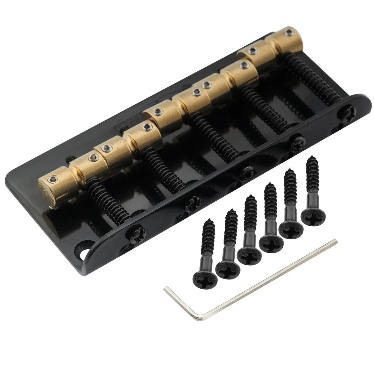 Wilkinson WBBC5 18mm Brass Saddles Steel Plate 5-String Bass Bridge