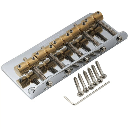 Wilkinson WBBC5 18mm Brass Saddles Steel Plate 5-String Bass Bridge