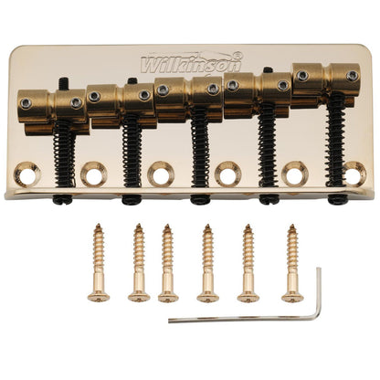Wilkinson WBBC5 18mm Brass Saddles Steel Plate 5-String Bass Bridge
