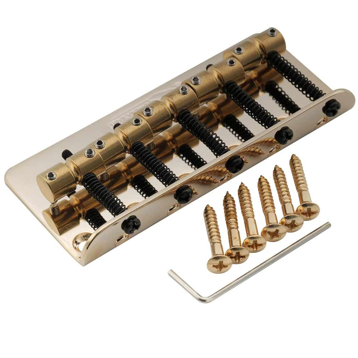 Wilkinson WBBC5 18mm Brass Saddles Steel Plate 5-String Bass Bridge