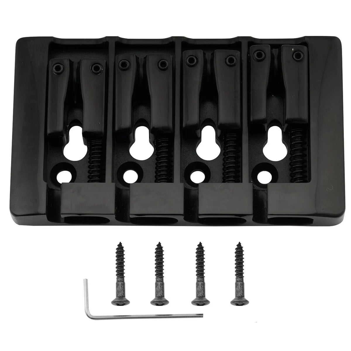 Musiclily Pro BB004 19mm String Spacing Pre-Radiused Hard Zinc 4-String Bass Bridge