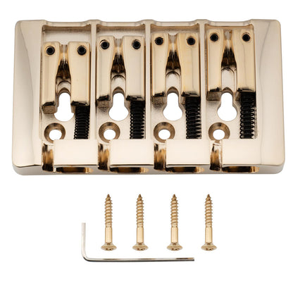 Musiclily Pro BB004 19mm String Spacing Pre-Radiused Hard Zinc 4-String Bass Bridge