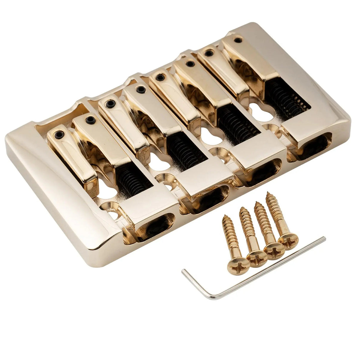 Musiclily Pro BB004 19mm String Spacing Pre-Radiused Hard Zinc 4-String Bass Bridge