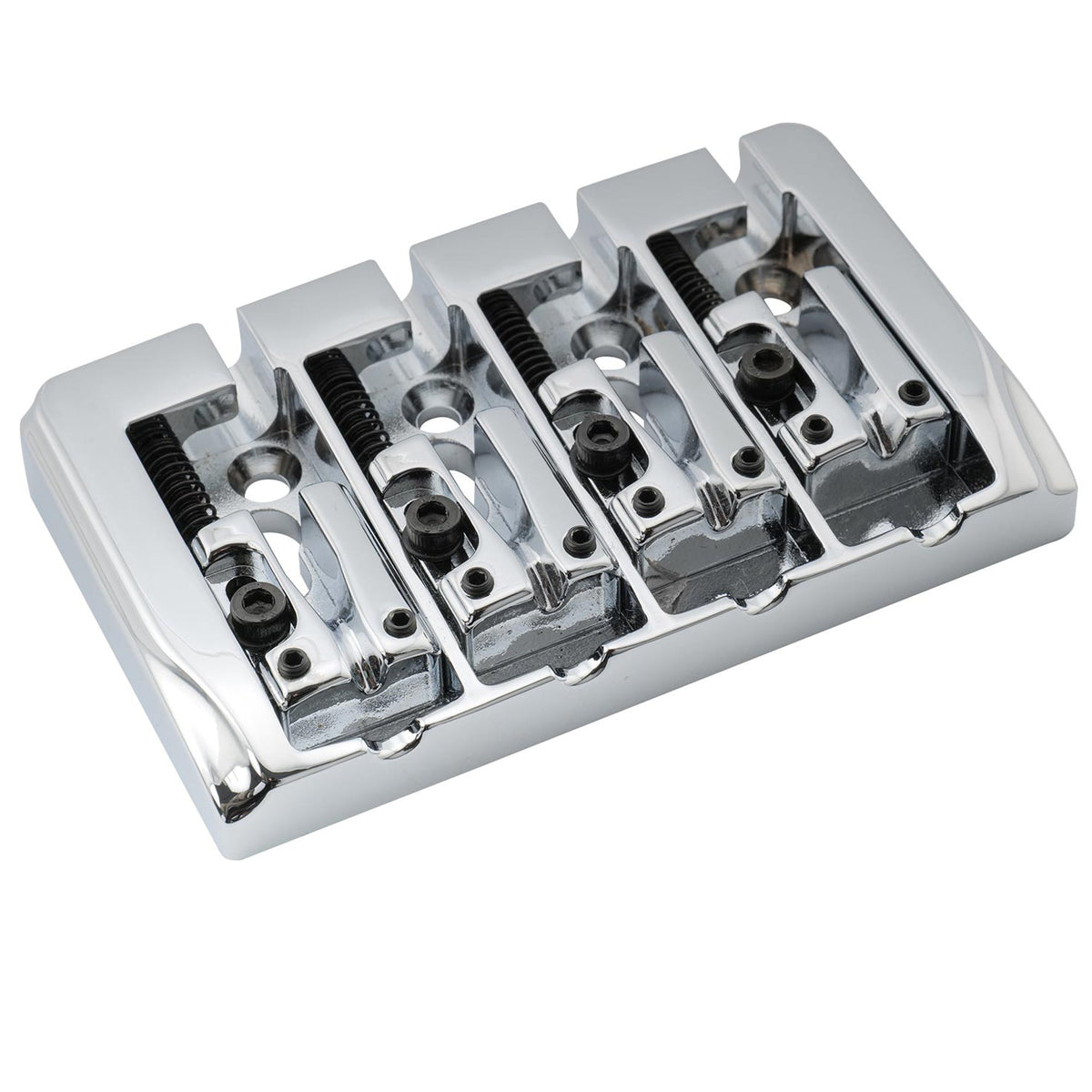 Musiclily Pro BB005 19mm String Spacing Locking Saddles Hard Zinc 4-String Bass Bridge