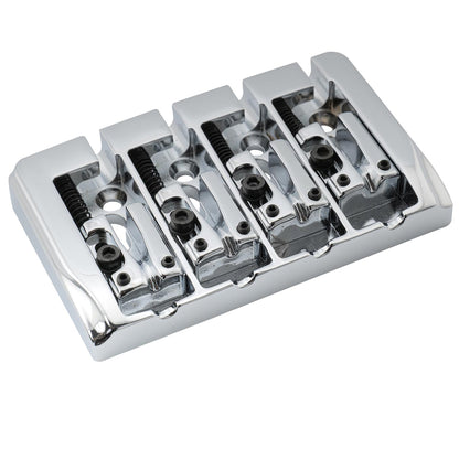 Musiclily Pro BB005 19mm String Spacing Locking Saddles Hard Zinc 4-String Bass Bridge